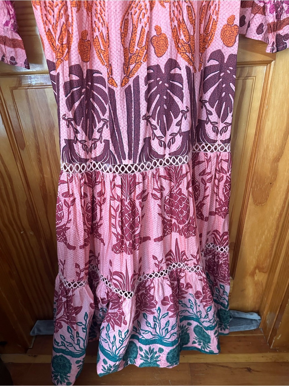 NWT FARM RIO Ainika Printed Tiered Maxi Dress Sz S - Picture 9 of 15